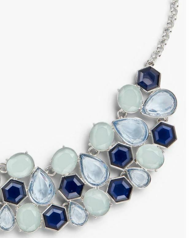 TALBOTS BLUE STONE STATEMENT NECKLACE