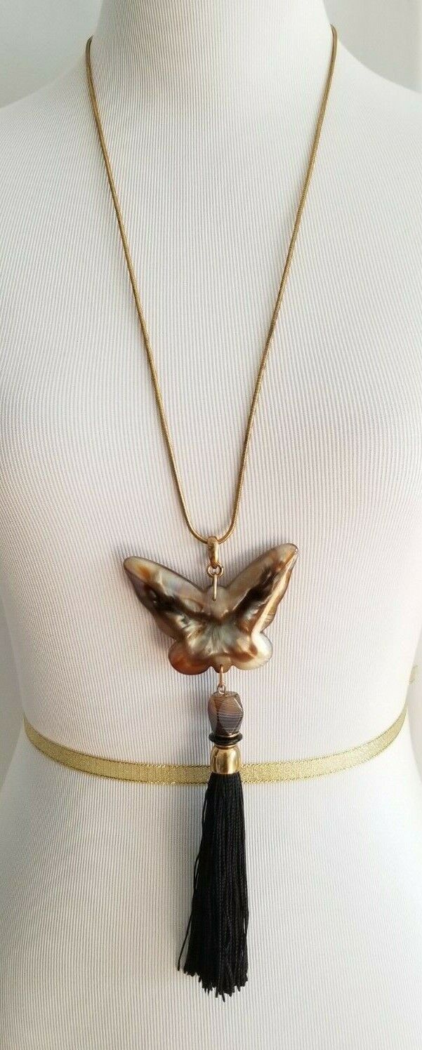 CHICO'S CONVERTIBLE BUTTERFLY PENDANT NECKLACE