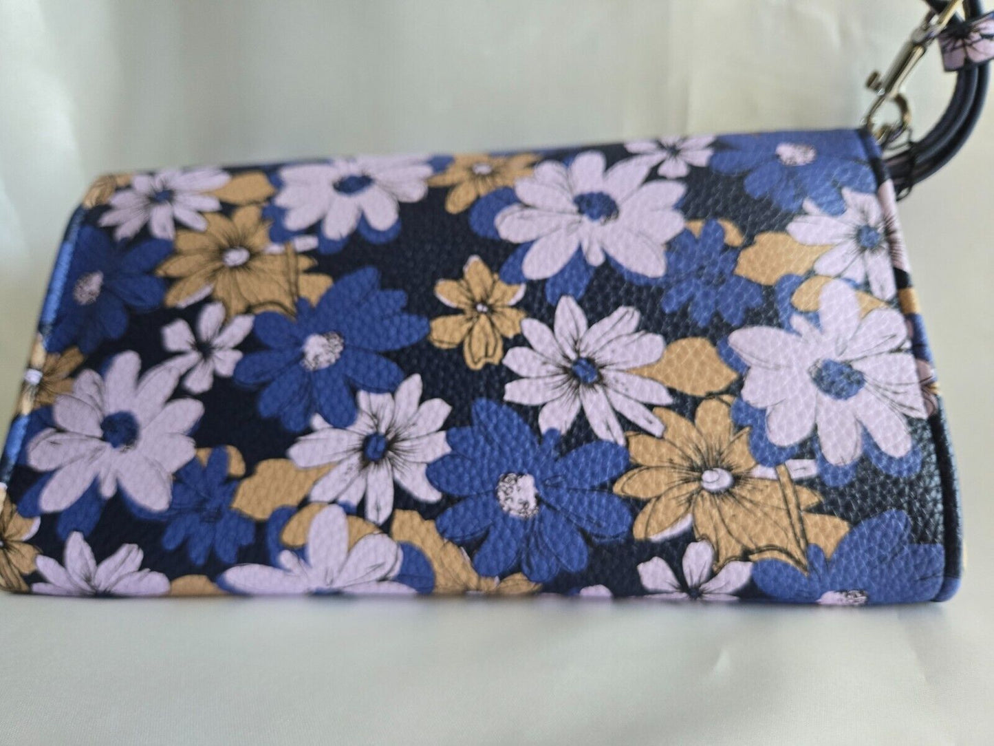Vera Bradley Faux Leather Wallet Crossbody, Trellis Floral