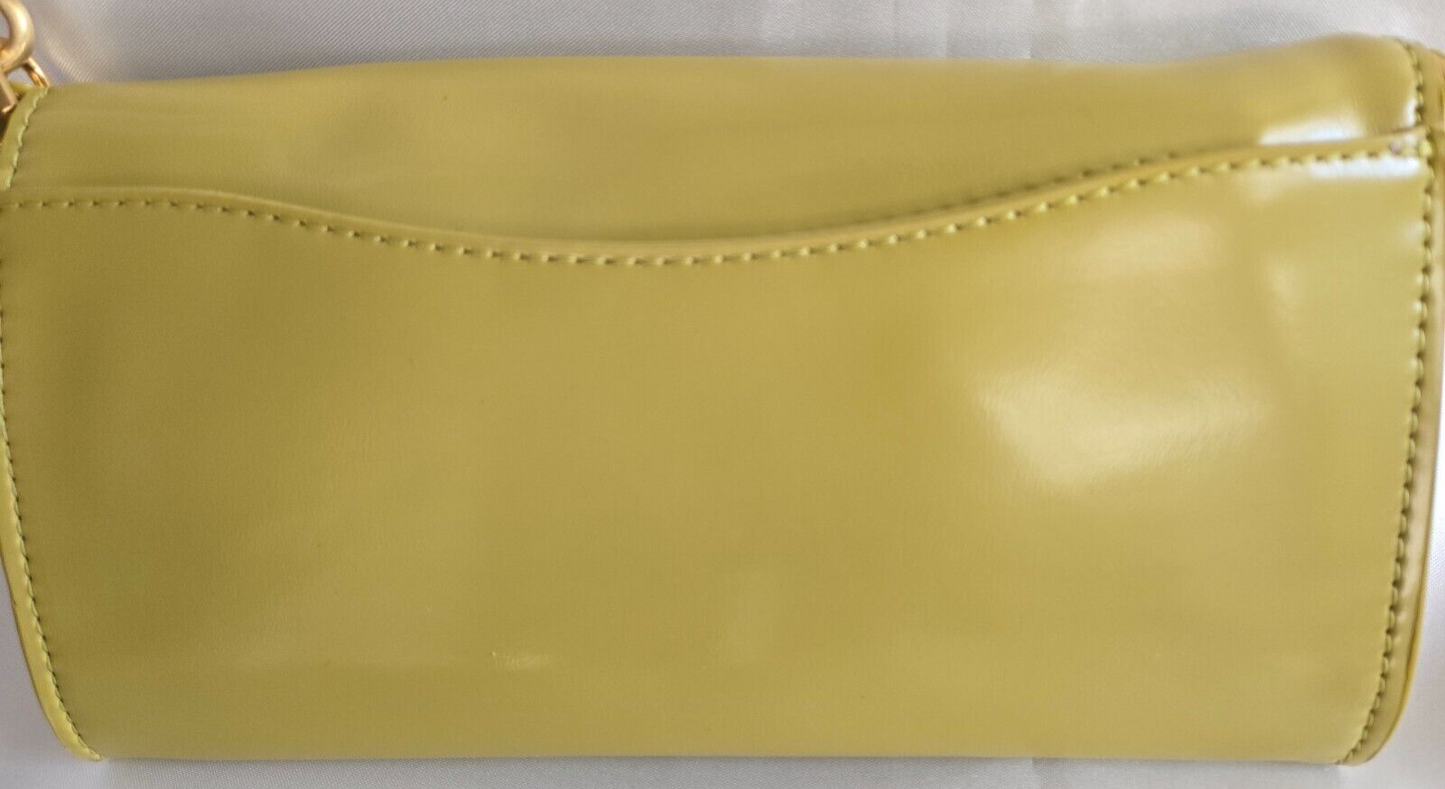 Vera Bradley Wildwood Wallet Crossbody, Golden Olive in Patent faux leather