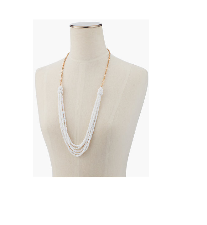 TALBOTS Twisted Beads Long Necklace