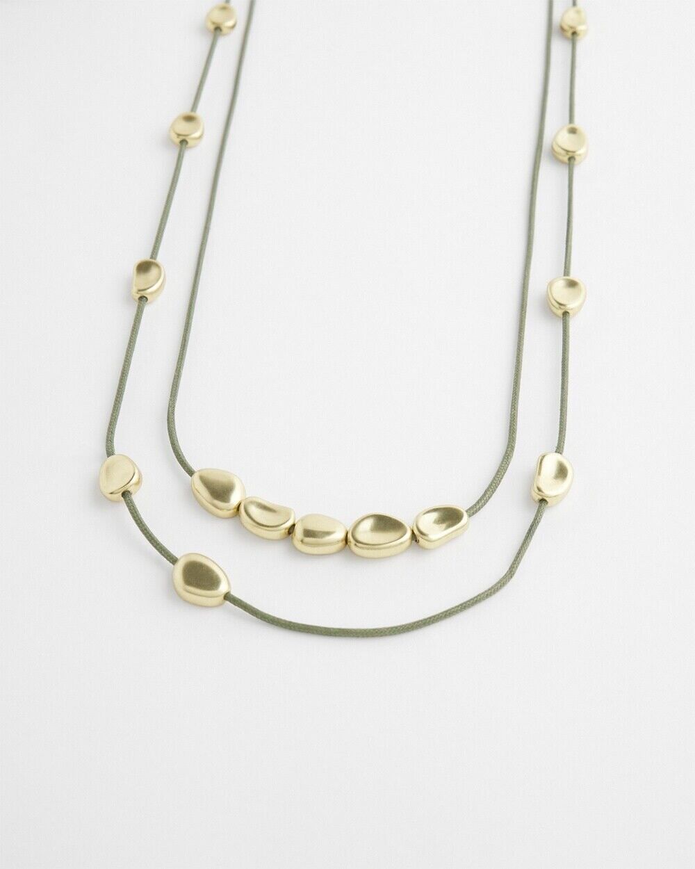 CHICO'S CONVERTIBLE DOUBLE STRAND NECKLACE