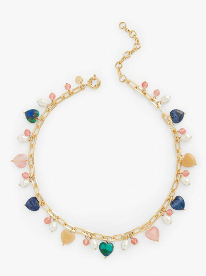 TALBOTS LOVE CHARM STATEMENT NECKLACE