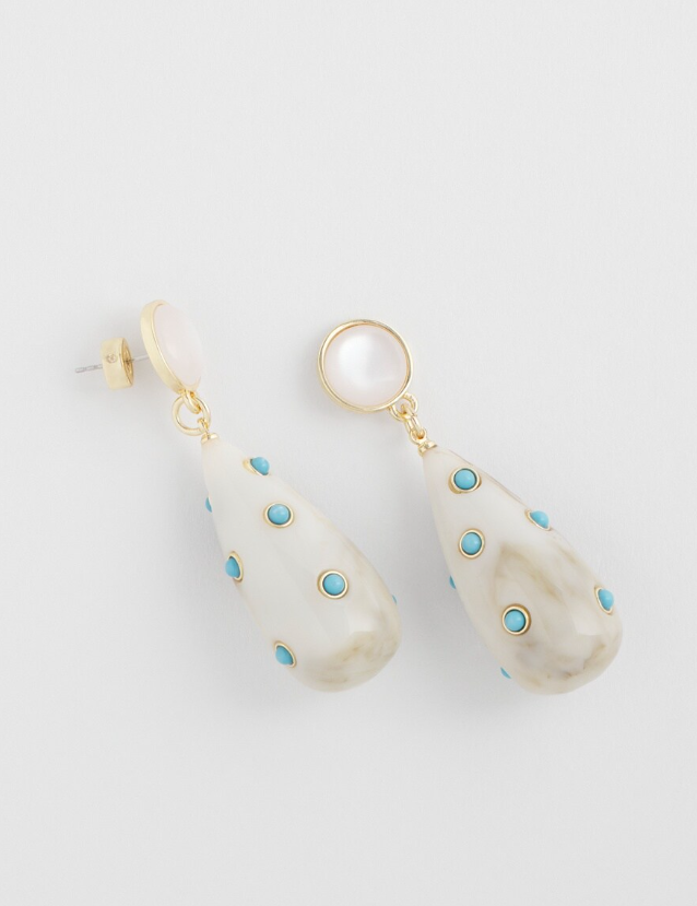 CHICO'S TURQUOISE TEARDROP EARRINGS