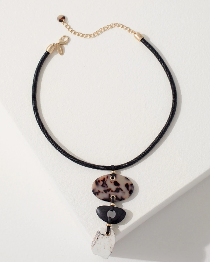 CHICO'S TORT PENDANT NECKLACE