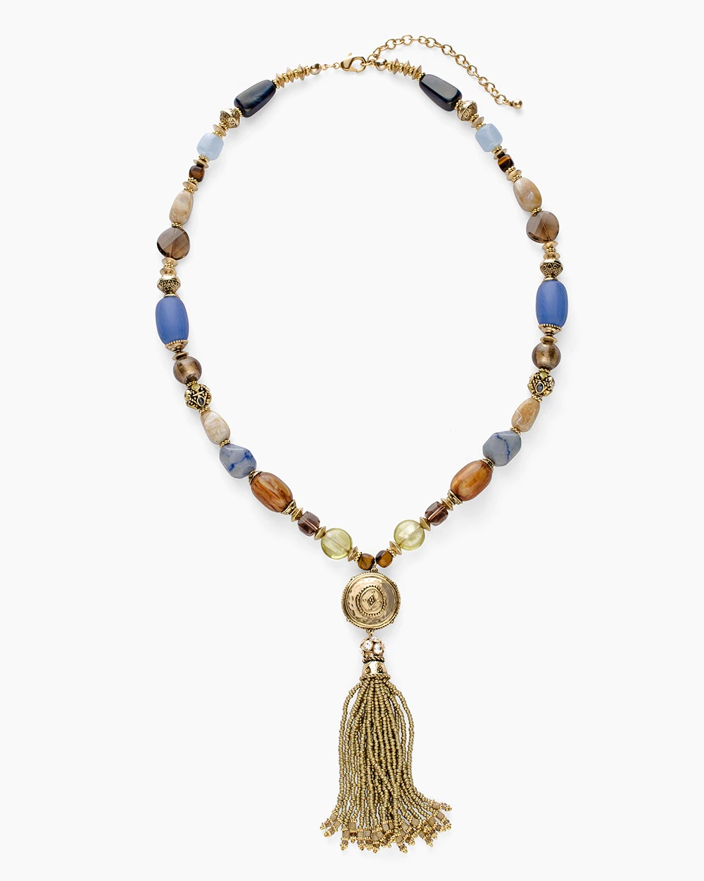CHICO'S MULTI-COLORED TASSEL Y-NECKLACE