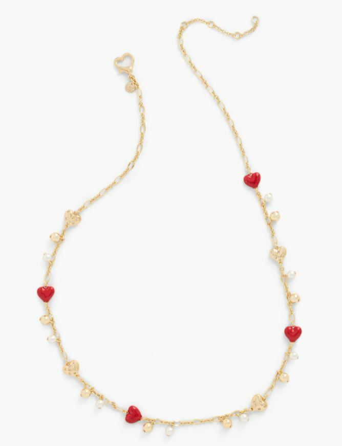 TALBOTS HEARTS CHARM NECKLACE