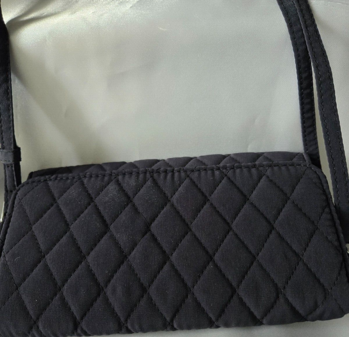 Vera Bradley Microfiber Wallet Crossbody, Moonless Night