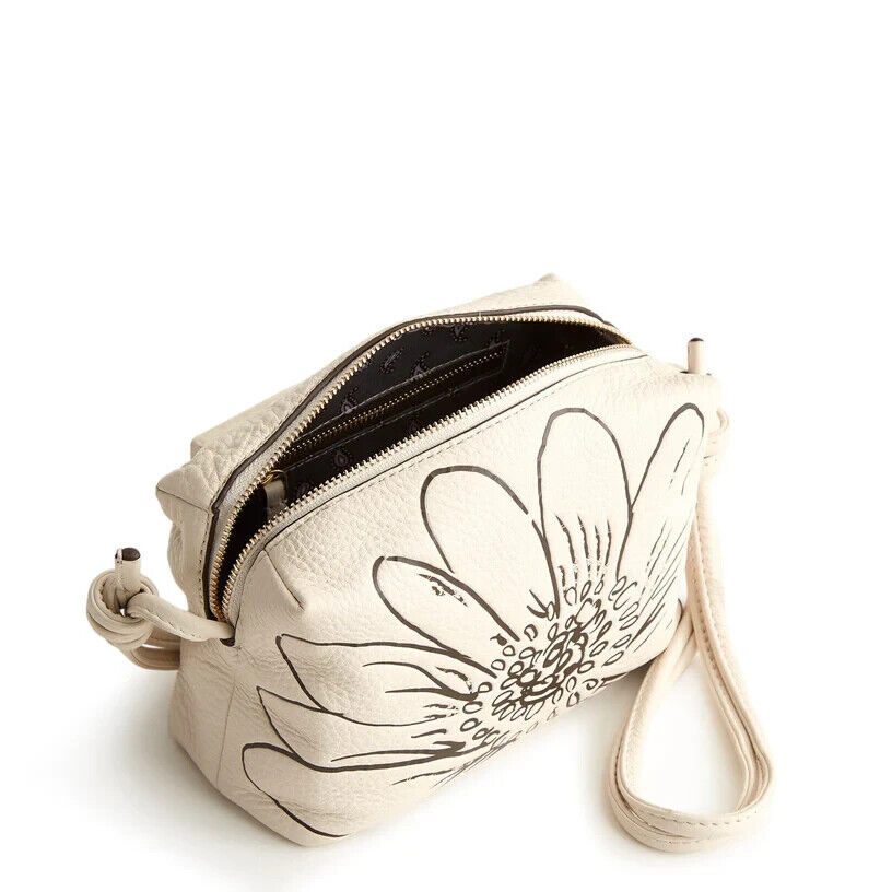 Vera Bradley Blake Crossbody, Bloom cottage cream in Leather