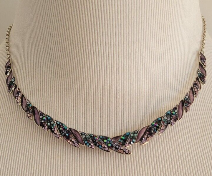 Swarovski Crystal Collar Necklace, Rhodium Plated