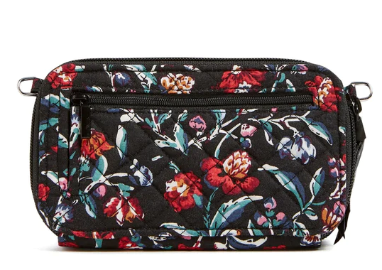Vera Bradley All in One Crossbody, Perennials Noir