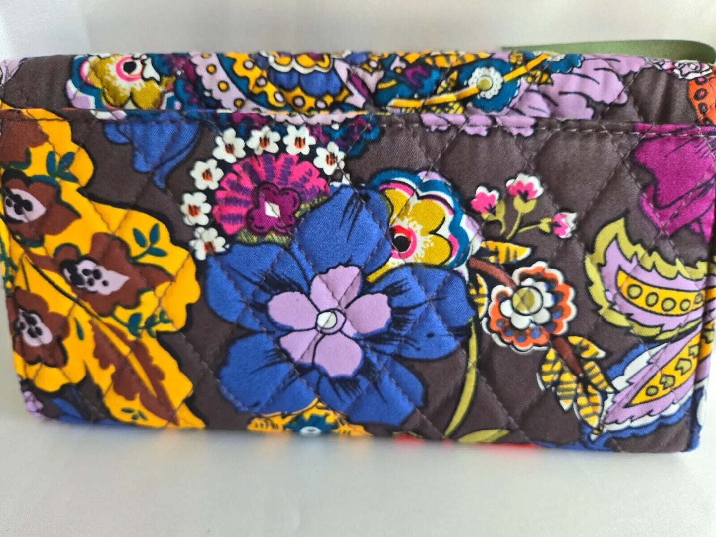 Vera Bradley Wildwood Wallet Crossbody, Colorful bouquet in Cotton gabardine