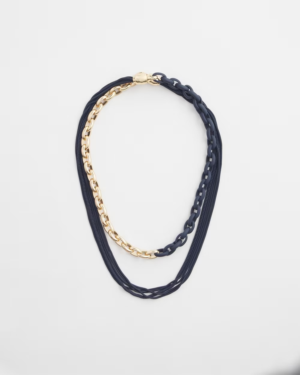 CHICO'S MAGNETICMIX BLACK MULTISTRAND NECKLACE