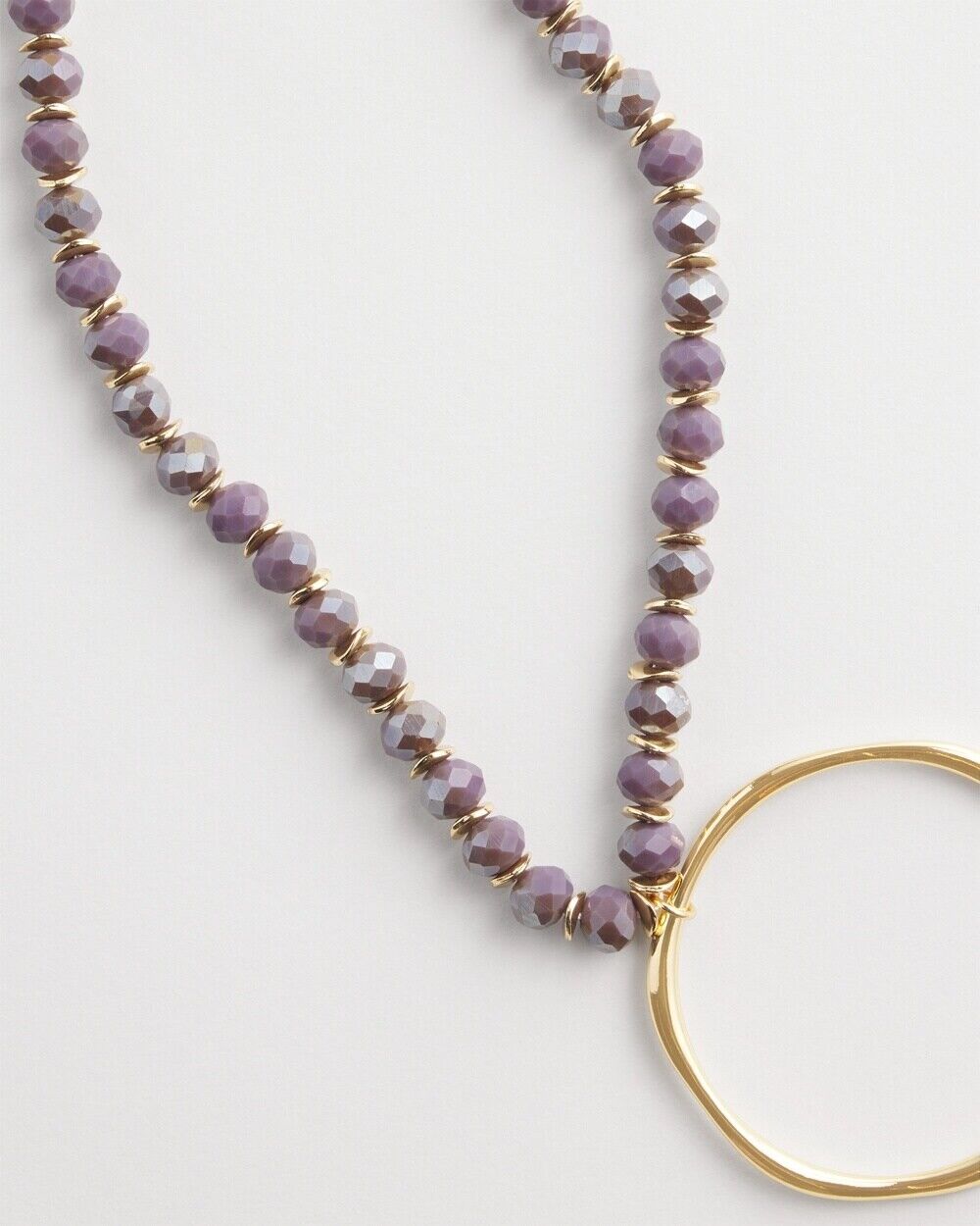 CHICO'S VIOLET CIRCLE PENDANT NECKLACE