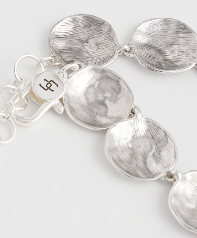 CHICO'S SILVER TONE CIRCLES PENDANT