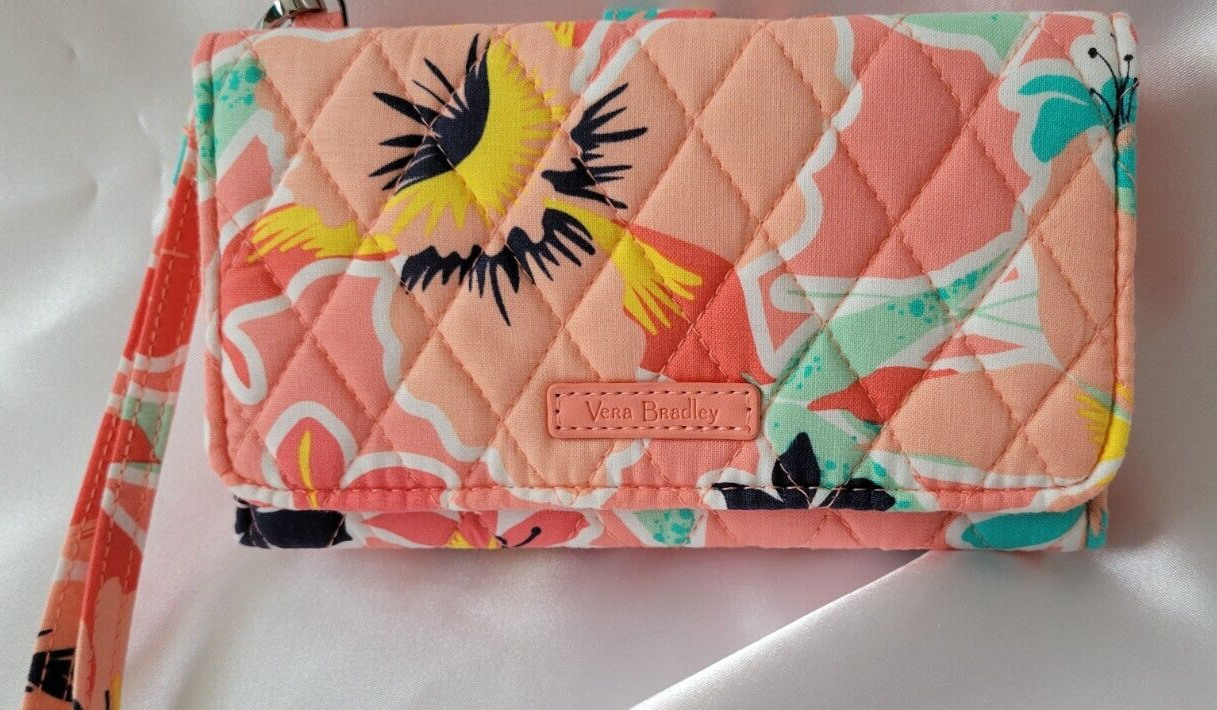 Vera Bradley Smartphone Wristlet, Rain Forest Lily Coral