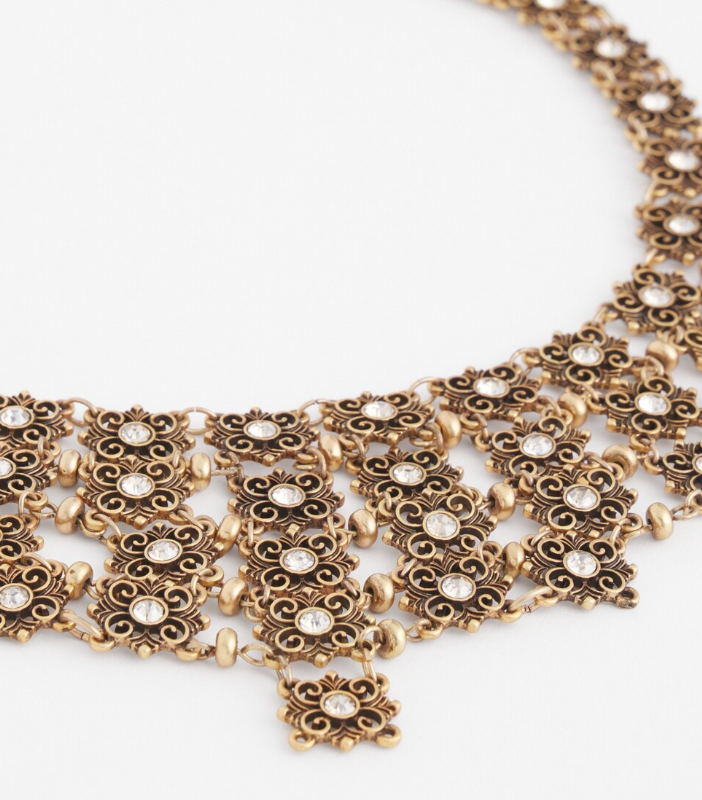 CHICO'S SPARKLE LACE BIB NECKLACE