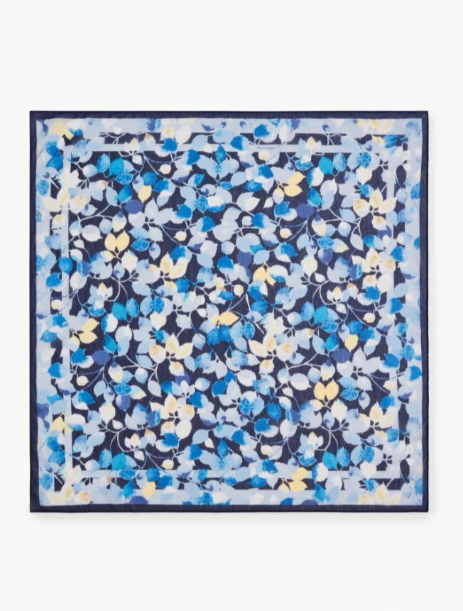 TALBOTS FALLING LEAVES SQUARE SCARF