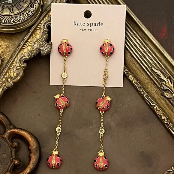 Kate Spade Ladybug Linear Earrings