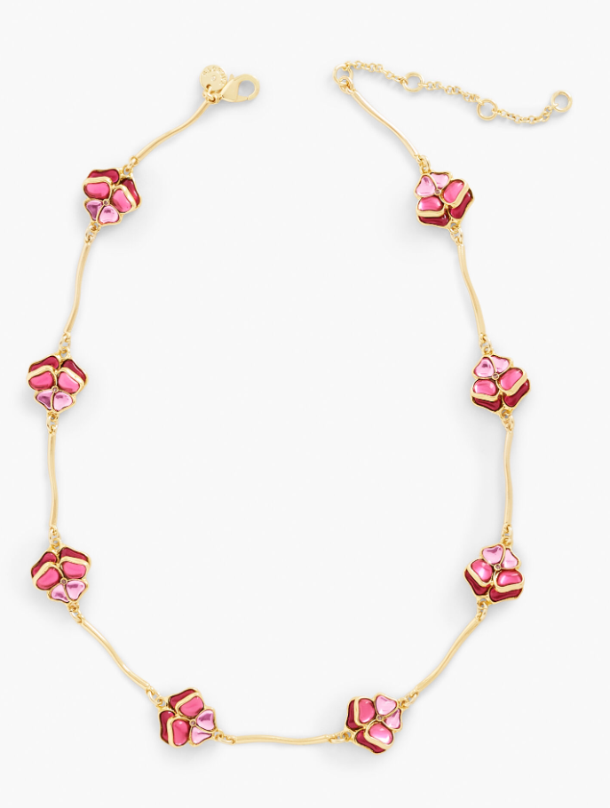 TALBOTS FLORAL NECKLACE