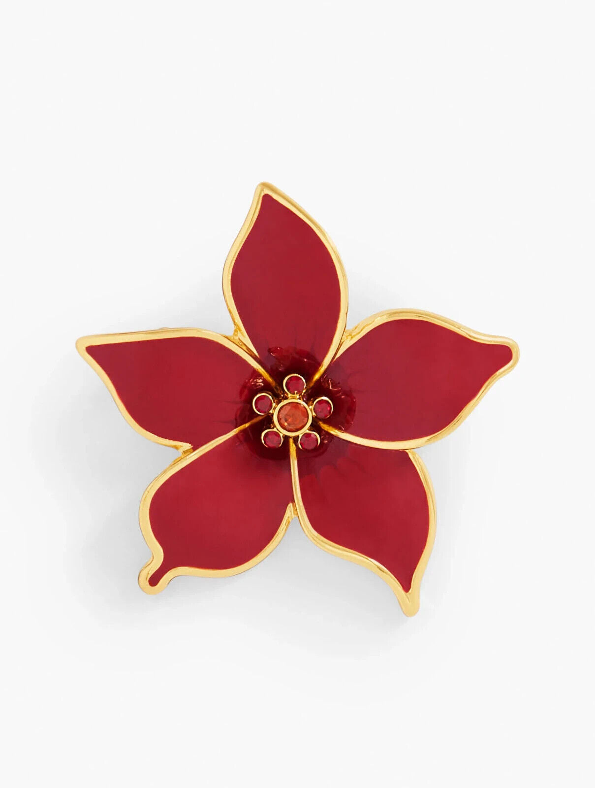 TALBOTS PRETTY POINSETTIA BROOCH