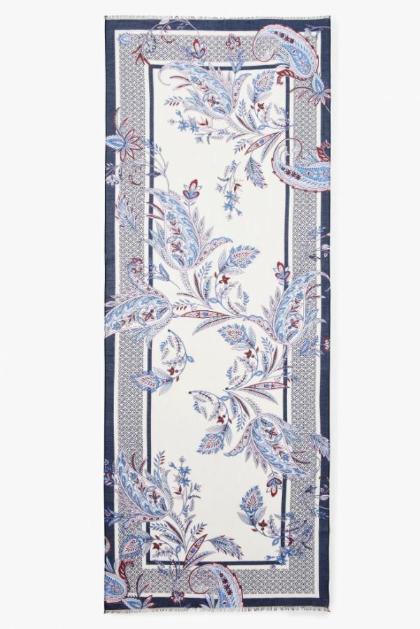 TALBOTS WINDING PAISLEY OBLONG SCARF