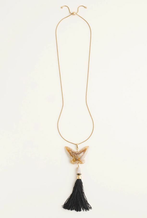 CHICO'S CONVERTIBLE BUTTERFLY PENDANT NECKLACE