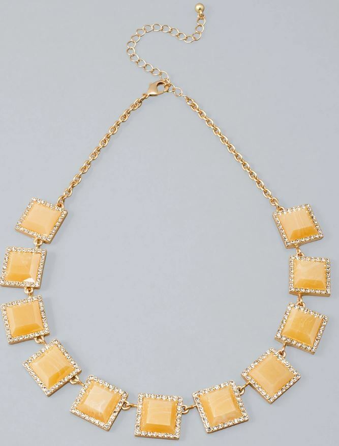 WHITE HOUSE BLACK MARKET SQUARE STATION NECKLACE