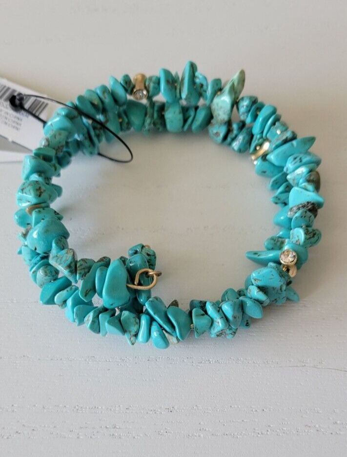 CHICO'S TURQOUISE COIL BRACELET