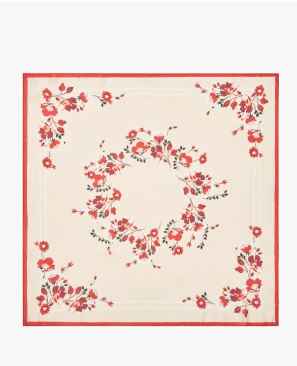 TALBOTS SQUARE BREEZY FLORAL SCARF