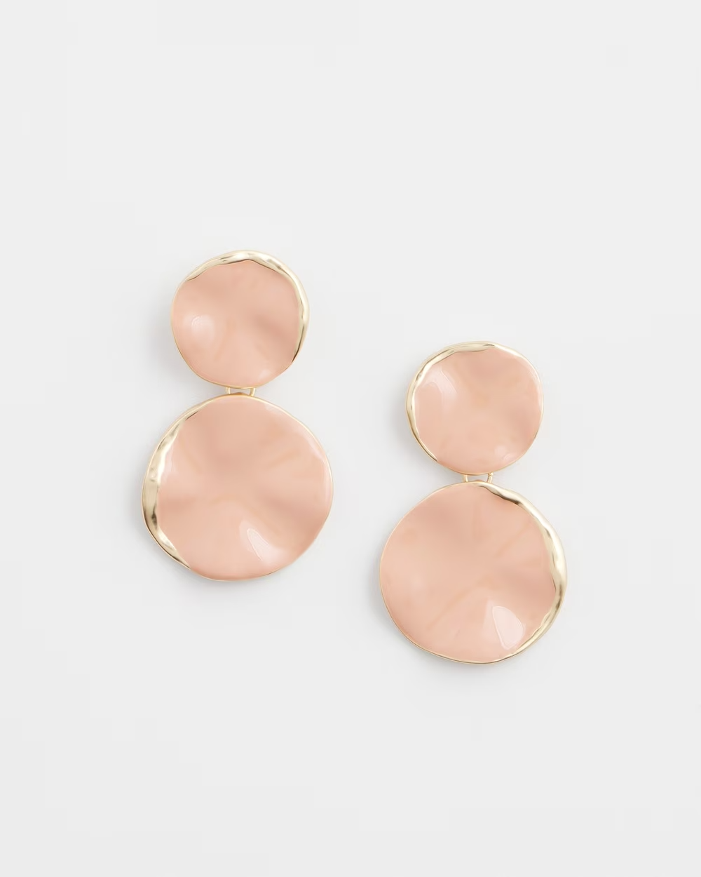 CHICO'S PINK ROUND DROP EARRINGS