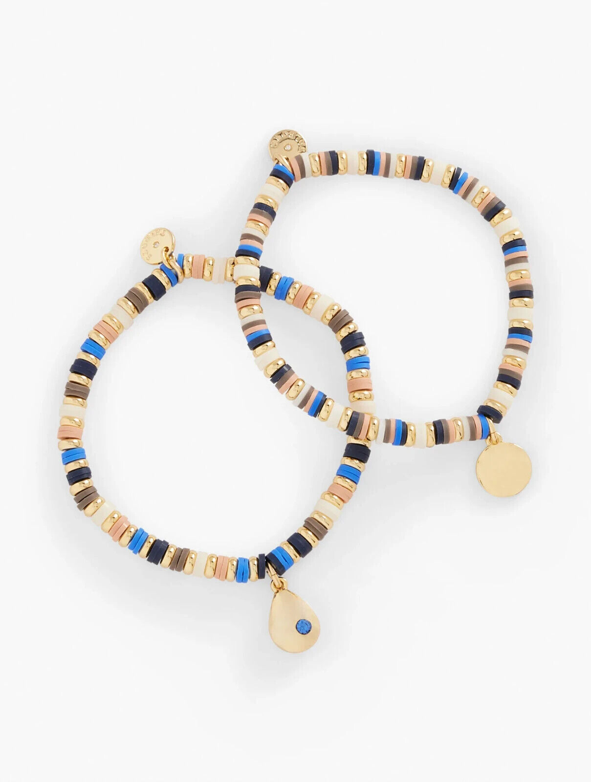 TALBOTS MULTI BEADED STRETCH BRACELET SET