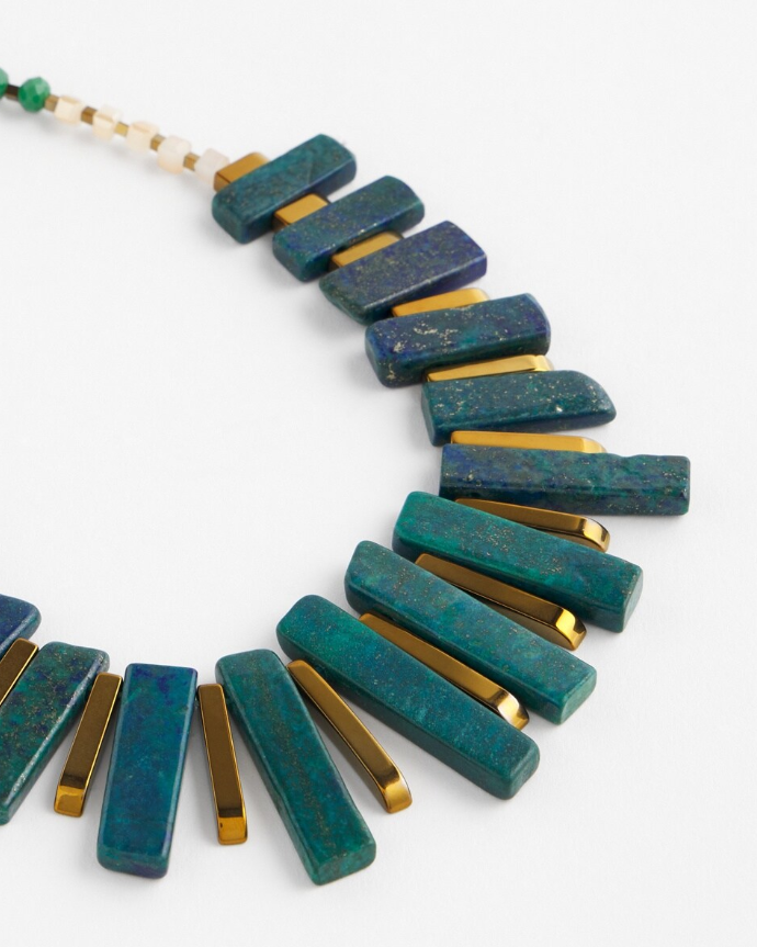 CHICO'S LAPIS LAZULI BIB NECKLACE