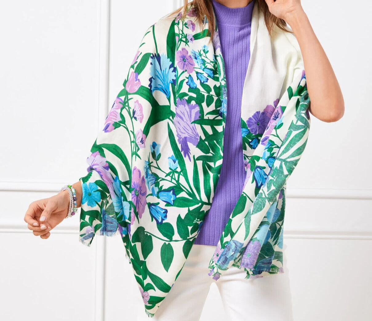 TALBOTS OCCASION WRAP - GLORIOUS GARDEN