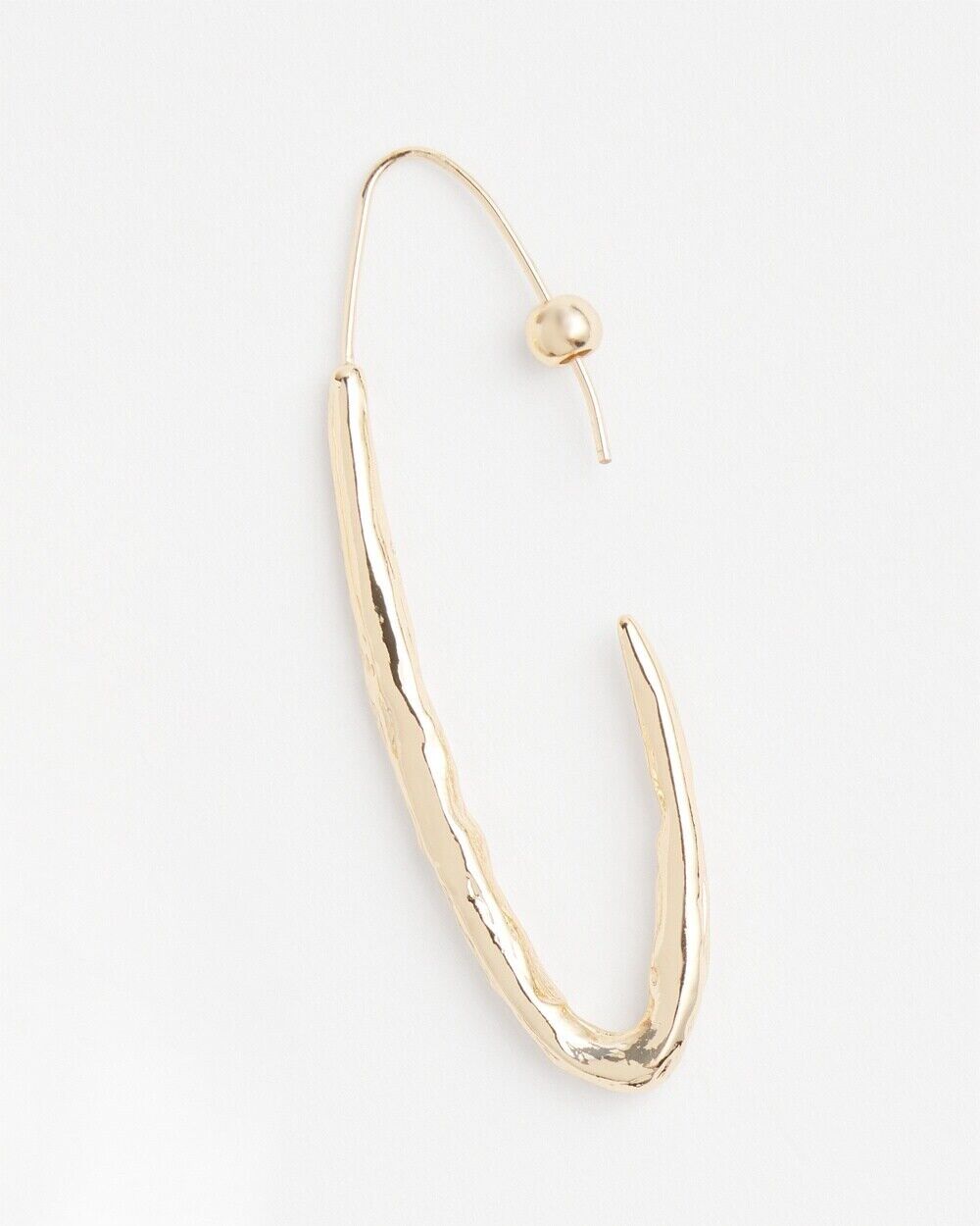 CHICO'S NO DROOP GOLD TONE TEXTURE EARRINGS