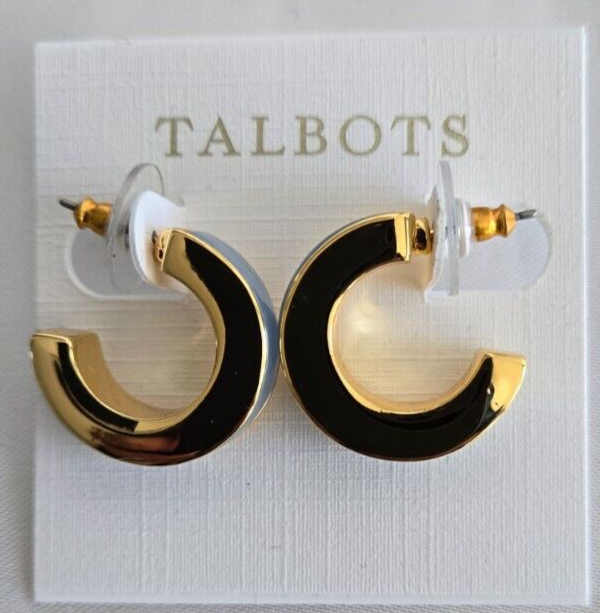 TALBOTS RESIN HOOP EARRINGS