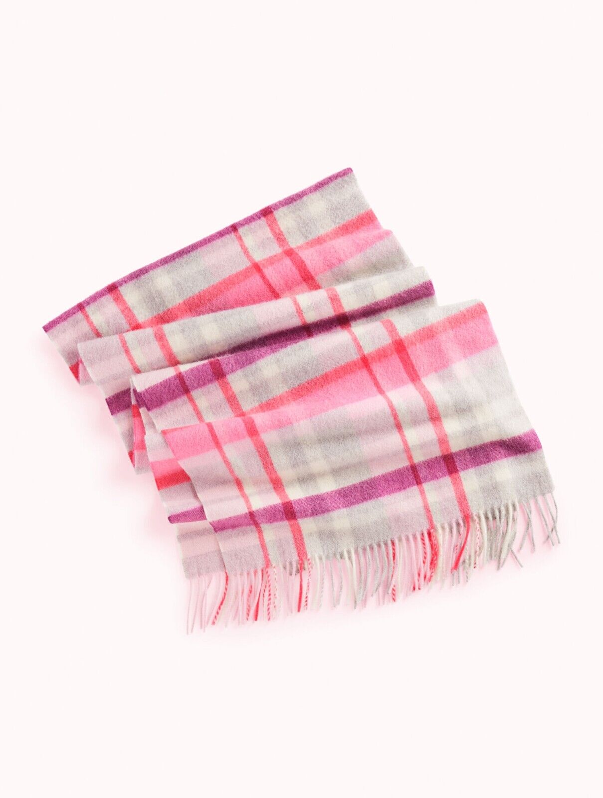 TALBOTS CASHMERE WATERWEAVE SCARF - WINTER CORAL