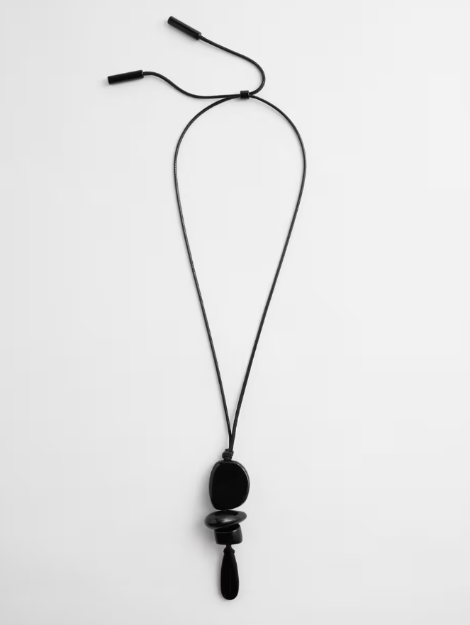 CHICO'S ADJUSTABLE STONE PENDANT NECKLACE