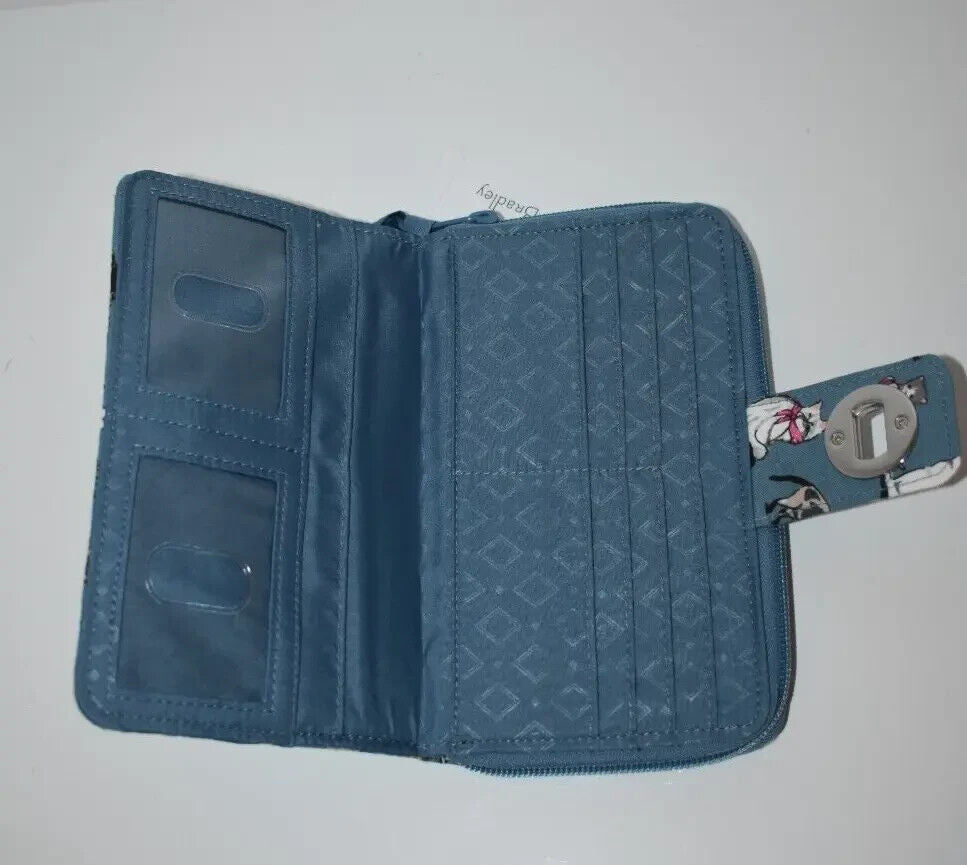 Vera Bradley RFID Turnlock Wallet, Cat's Meow