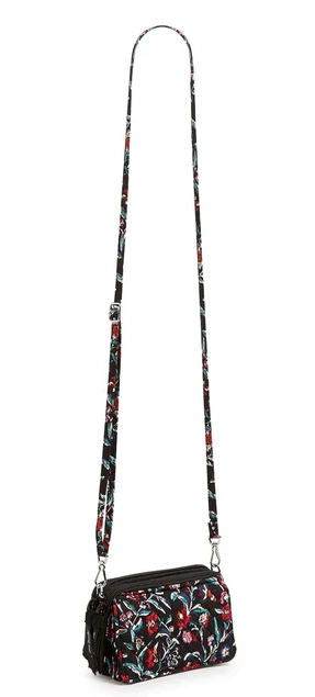 Vera Bradley All in One Crossbody, Perennials Noir