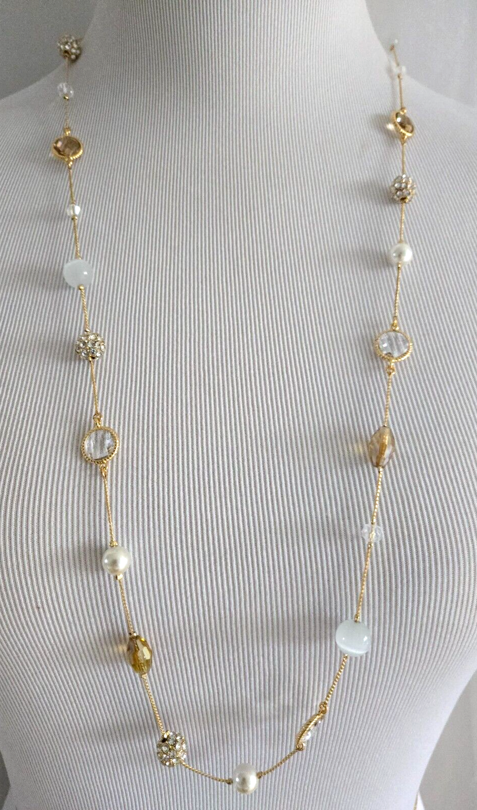 TALBOTS STONE STATION LONG NECKLACE