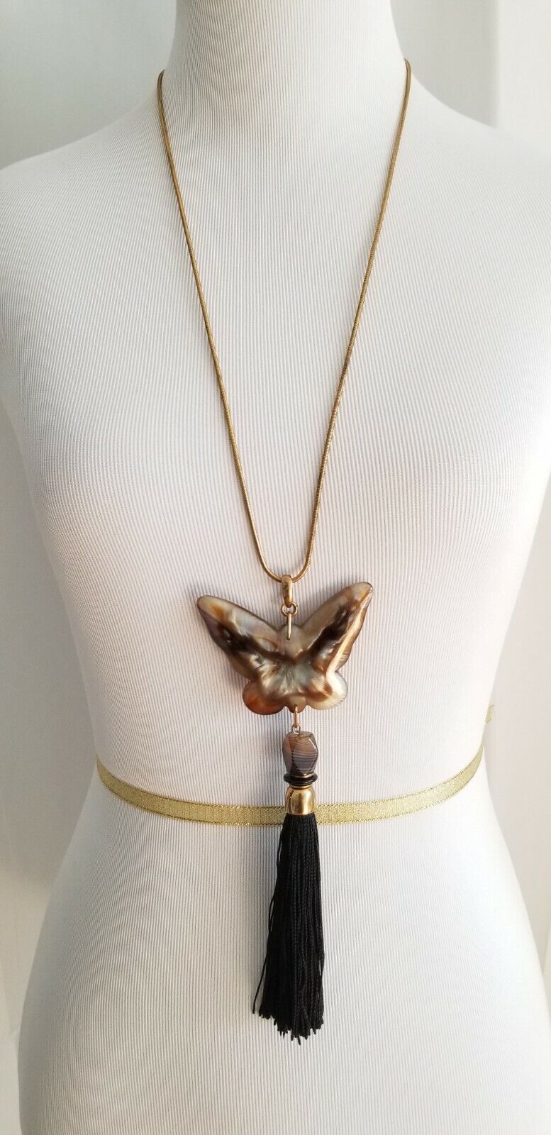 CHICO'S CONVERTIBLE BUTTERFLY PENDANT NECKLACE