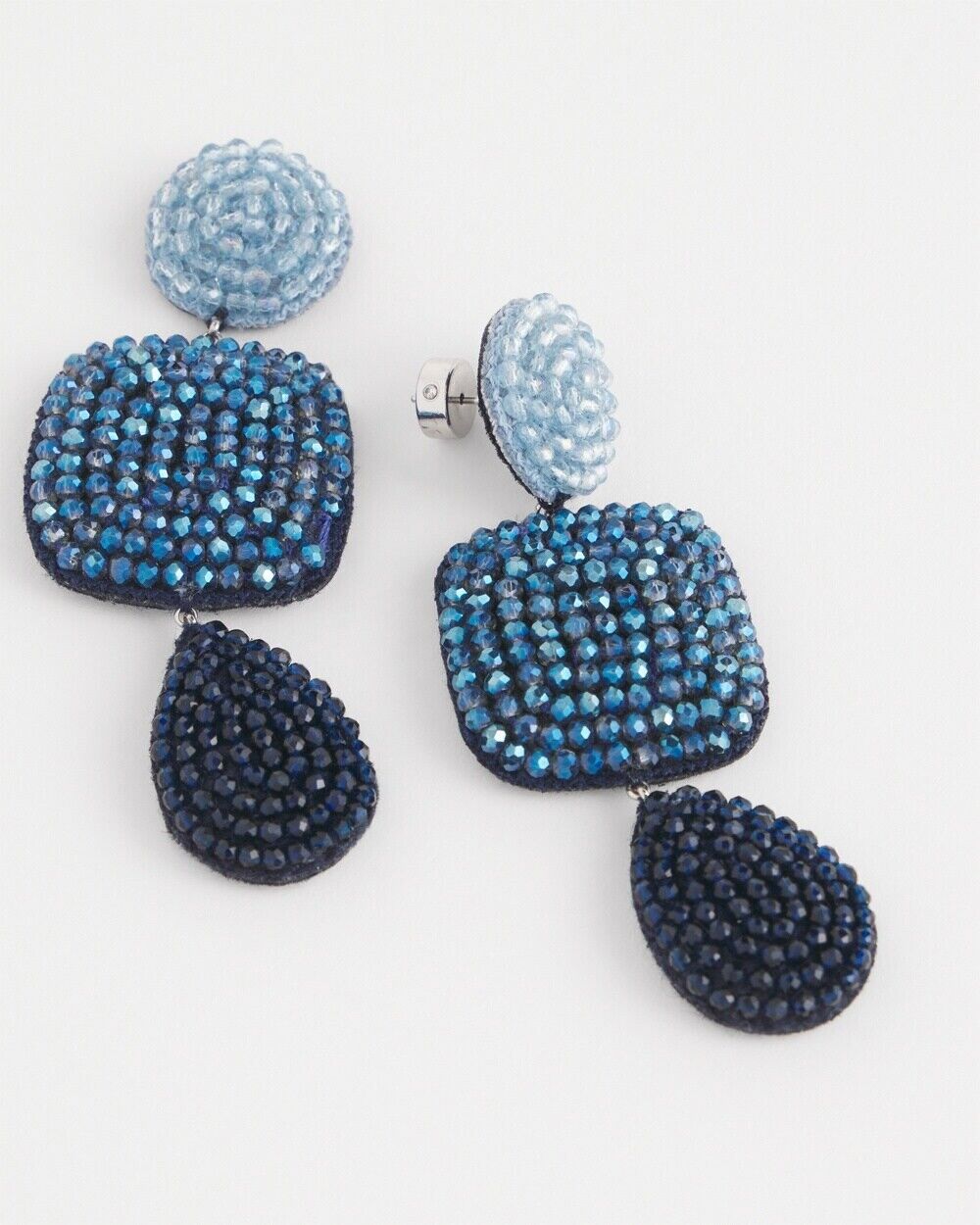 CHICO'S NO DROOP THREE TIER DROP EARRINGS