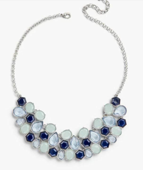 TALBOTS BLUE STONE STATEMENT NECKLACE