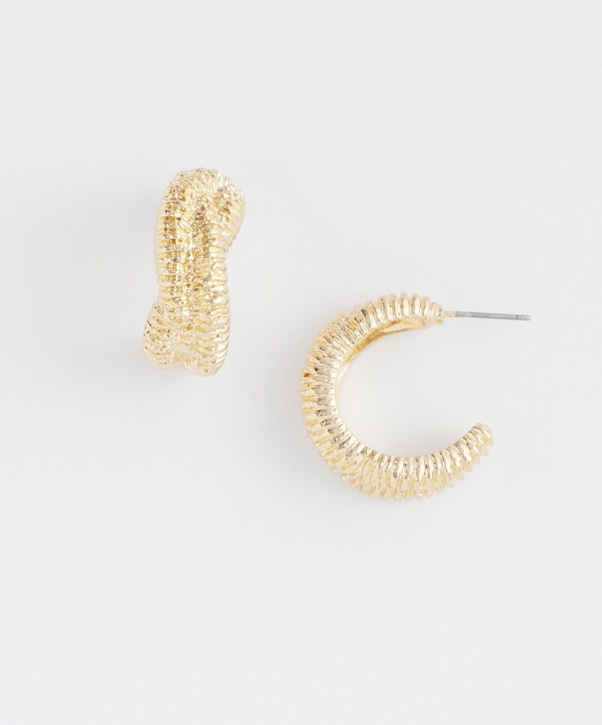 CHICO'S TWISTED HOOP EARRINGS