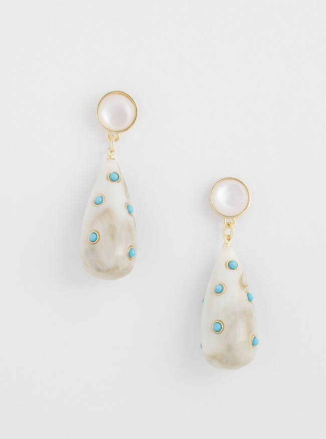 CHICO'S TURQUOISE TEARDROP EARRINGS