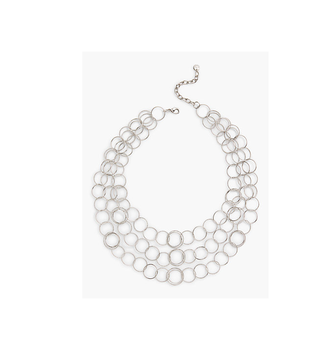TALBOTS Interlock Hoop Necklace