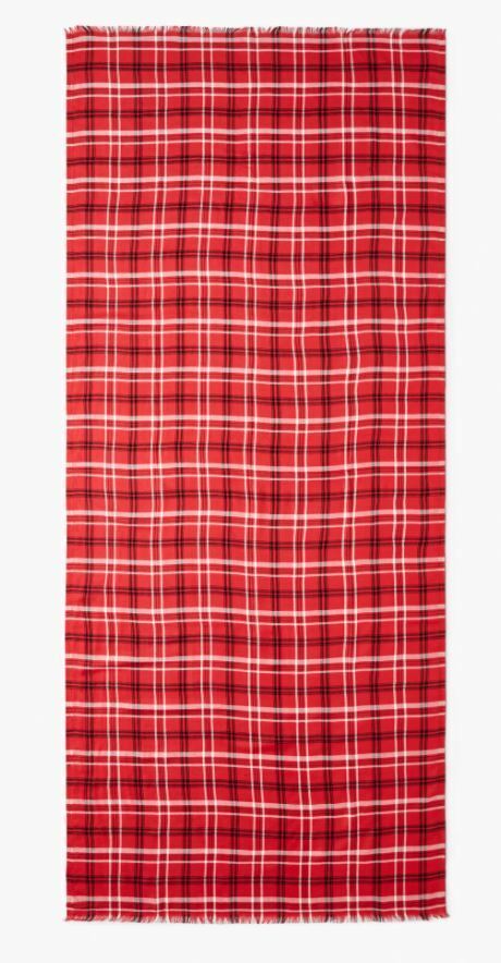 TALBOTS HOLLY PLAID OBLONG SCARF