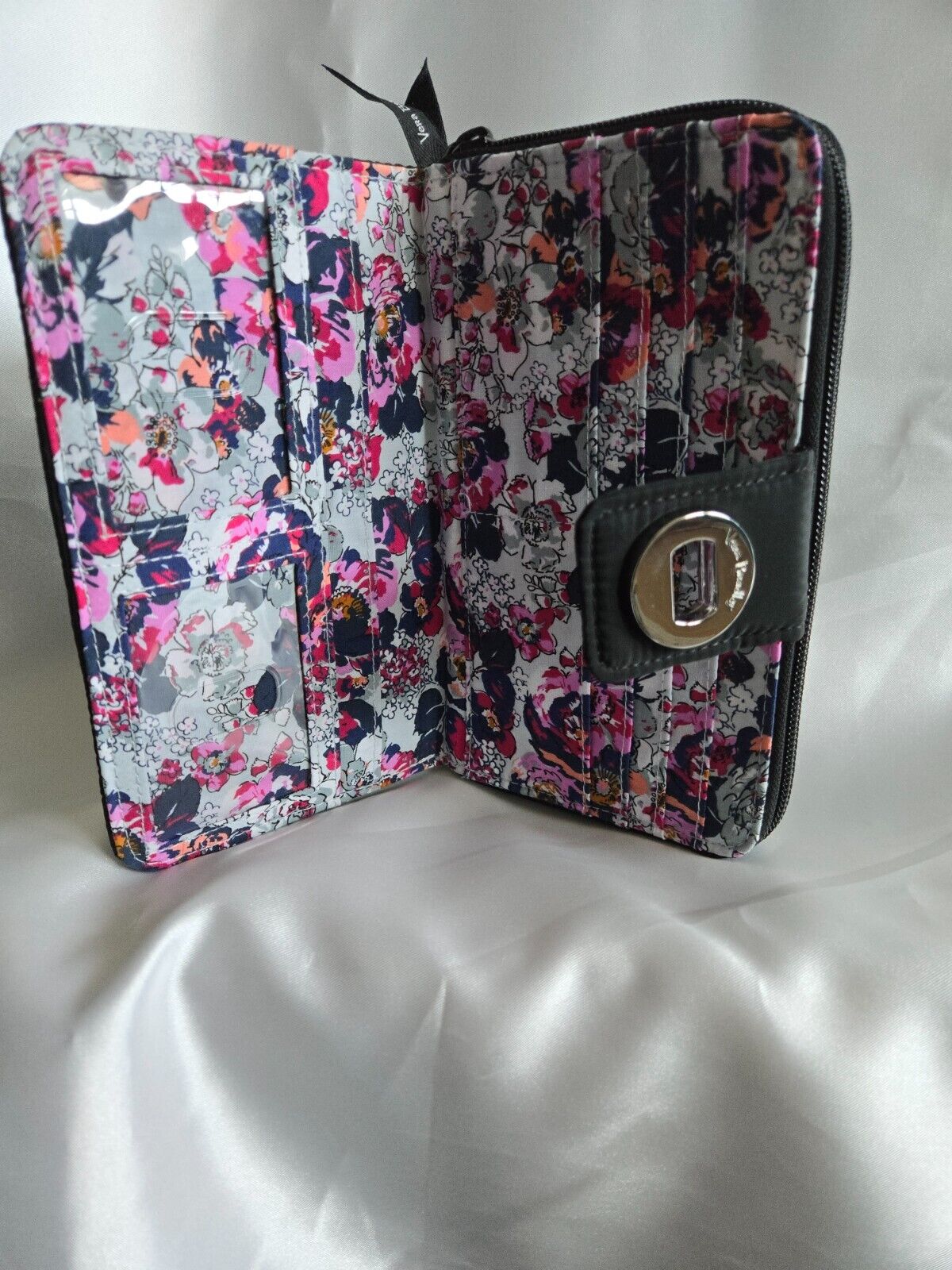 Vera Bradley RFID Turnlock Wallet, Black