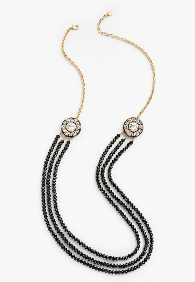 TALBOTS POLKA NIGHTS LONG BEAD NECKLACE